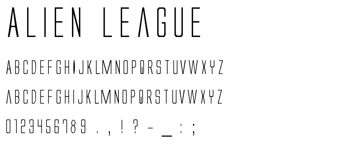 Alien League font